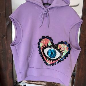AKIRA Lavender Sleeveless Hoodie sold out on their website